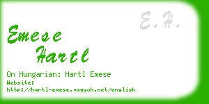 emese hartl business card